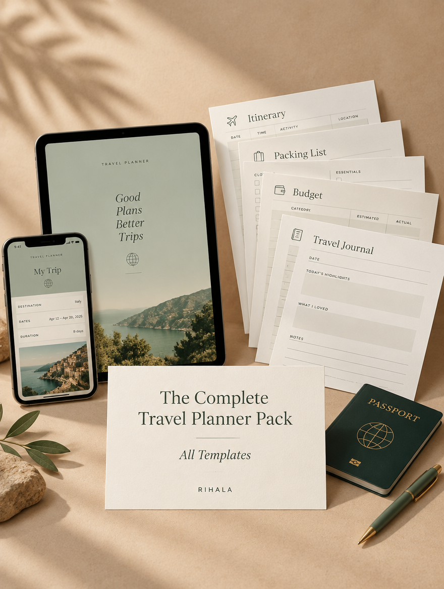 The Complete Travel Planner Pack — All Templates