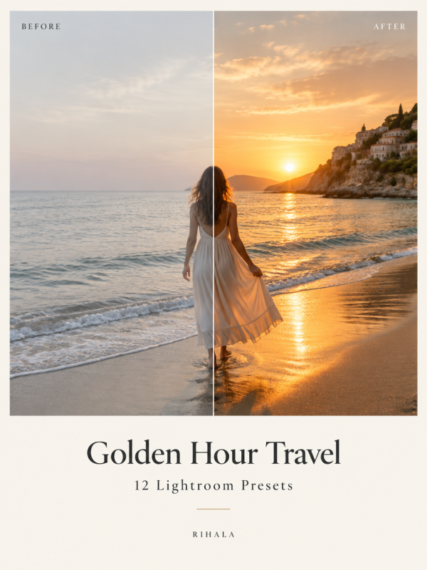 Golden Hour Travel — 12 Lightroom Presets Pack