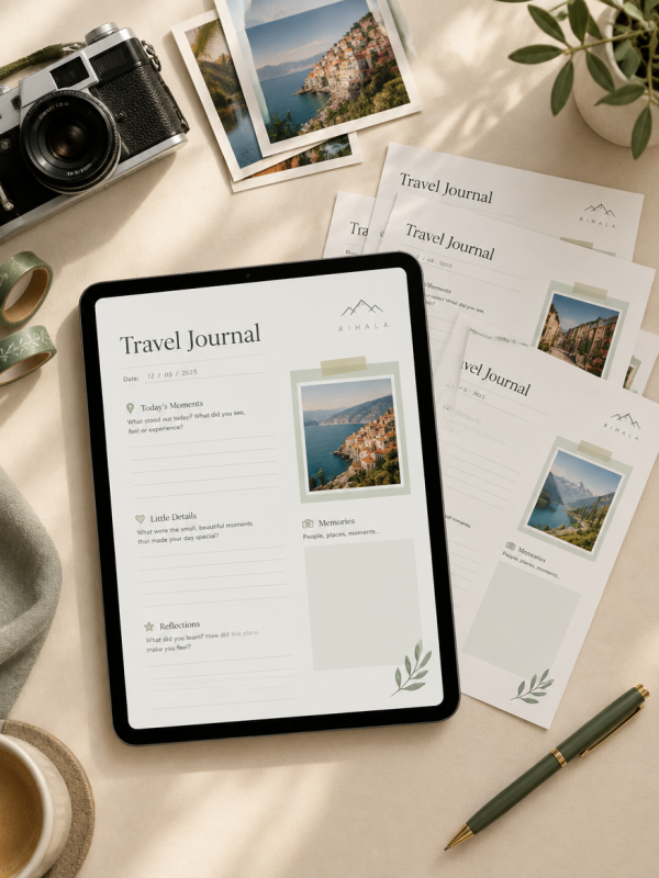 Travel Journal Template — Printable Memory Keeper