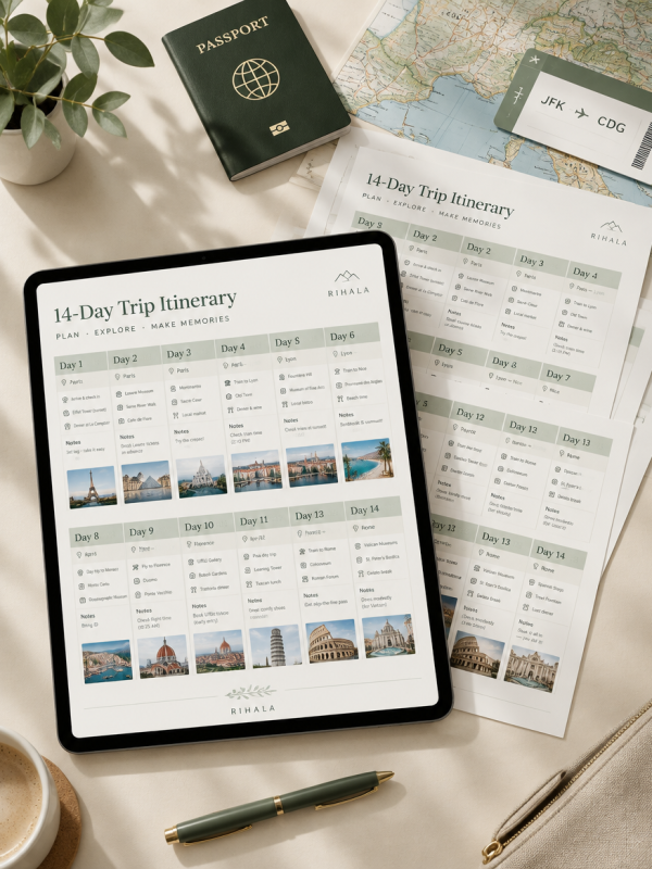 14-Day Trip Itinerary Template